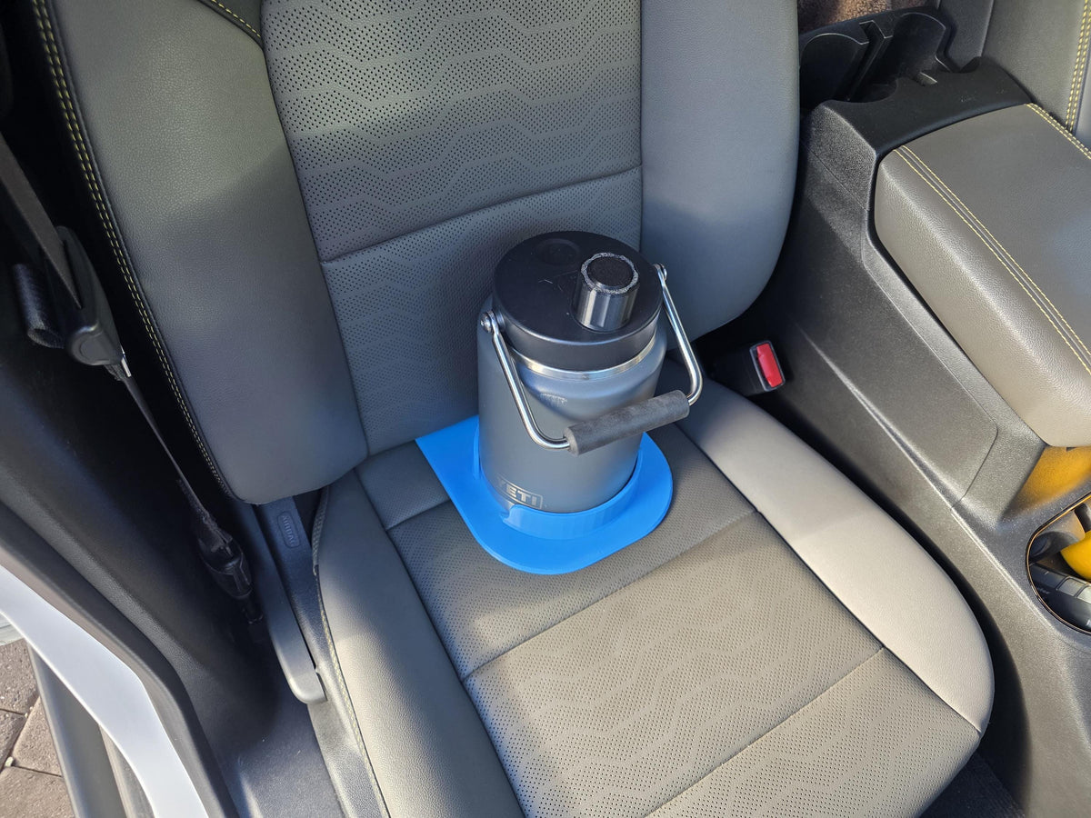 YETI 1/2 Gallon Car Seat Holder Insert, Truck Seat Gap Bottle Stabilizer, No Roll Water Jug Mount