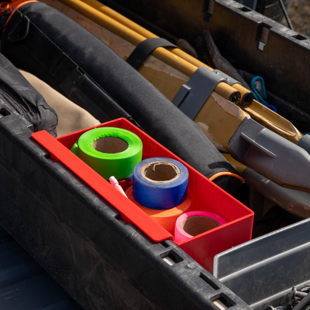 Decked Drawer Rail Tray Organizer, Fits Decked Truck Bed Drawer System, Flagging Tape and Tool Holder Insert, 9.75x4 Inch