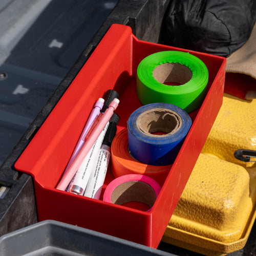 Decked Drawer Rail Tray Organizer, Fits Decked Truck Bed Drawer System, Flagging Tape and Tool Holder Insert, 9.75x4 Inch