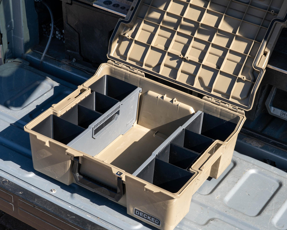 Decked HalfRack 32 Tool Box Organizer Bins, Divider Insert, Fits One or Both Sides, ABS