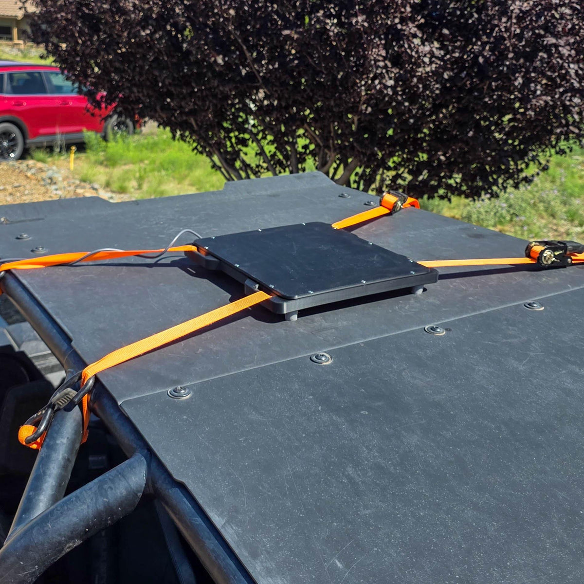 Starlink Mini Protective Mount | Weatherproof Enclosure with Corner Tie Downs for Roof RV Camper Van